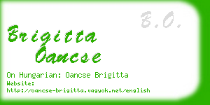 brigitta oancse business card